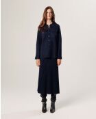 Chemise Cassis poches poitrine bleu nuit