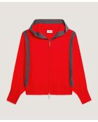 Gilet Chrystelle 100% Laine Laine Bi-Couleur orange