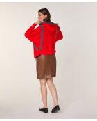 Gilet Chrystelle 100% Laine Laine Bi-Couleur orange