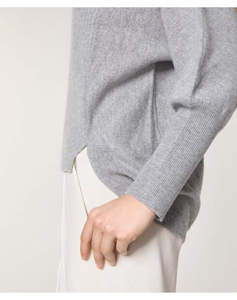 Pull Violaine en Laine & Cachemire gris