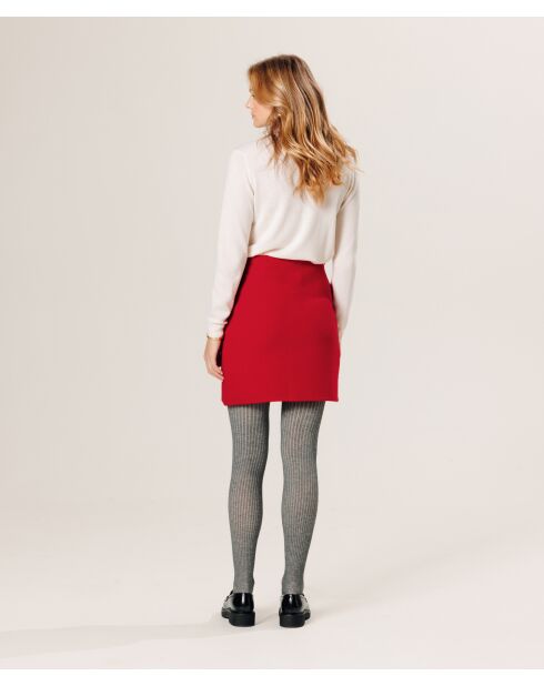 Jupe Courte Krystyna 100% laine rouge