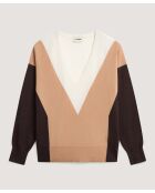 Pull Linda 100% Laine marron café