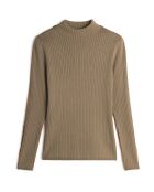Pull, Abelle col montant ouvertures marron camel
