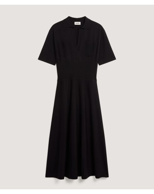 Robe Freesia en Laine mélangé noire