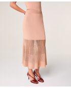 Jupe longue Milena rose poudre