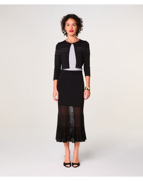 Gilet Noor col rond noir