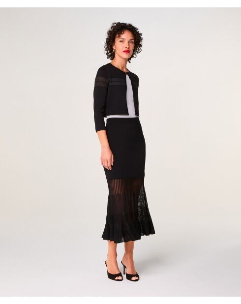 Gilet Noor col rond noir