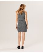 Jupe Fatoumata en Laine & Cachemire à franges gris chiné