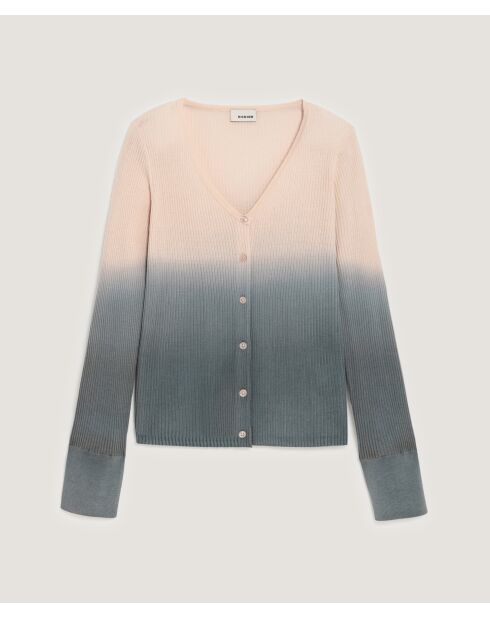 Gilet Maëlys 100% laine tie & dye beige chair