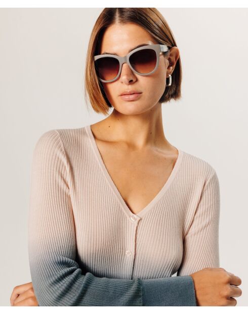 Gilet Maëlys 100% laine tie & dye beige chair