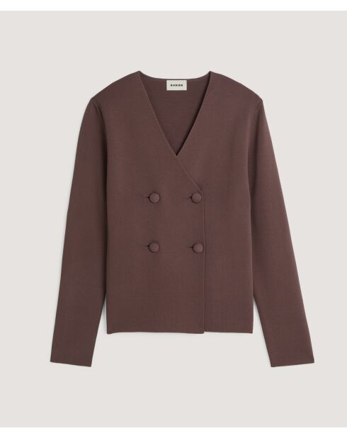 Veste Marilyn marron écorce