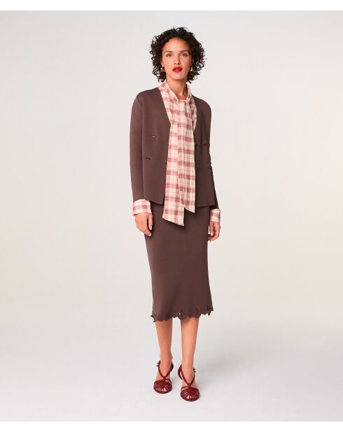 Veste Marilyn marron écorce