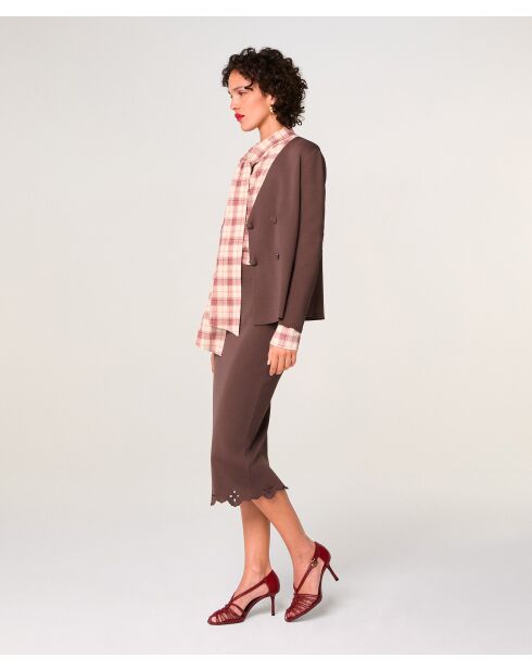 Veste Marilyn marron écorce