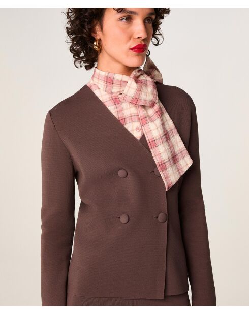 Veste Marilyn marron écorce