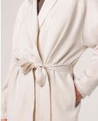 Manteau Aishwarya long blanc écru