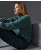Pull Francesca col roulé vert de gris
