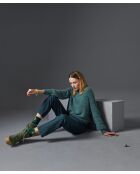 Pull Francesca col roulé vert de gris