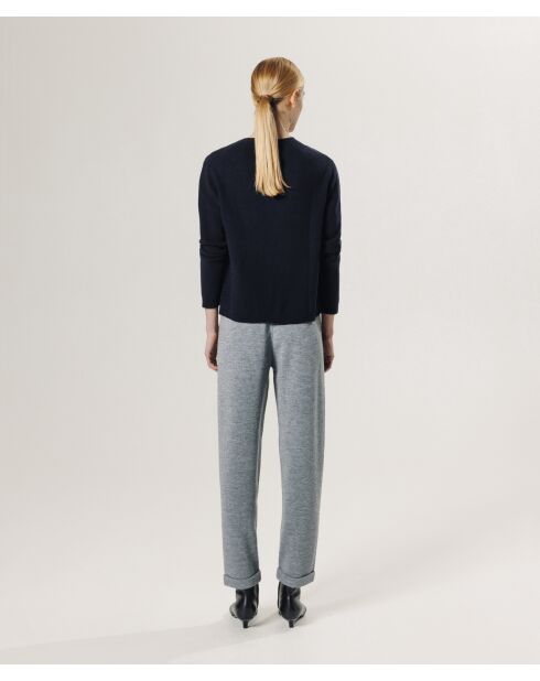 Pull Perséphone en laine col V profond noir