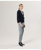 Pull Perséphone en laine col V profond noir