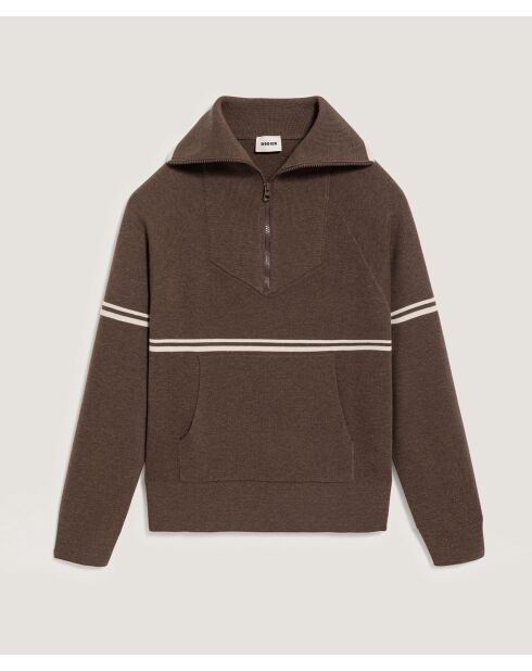 Pull Vanina col marin marron havane