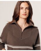 Pull Vanina col marin marron havane