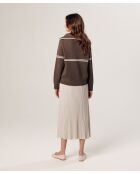 Pull Vanina col marin marron havane