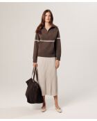 Pull Vanina col marin marron havane