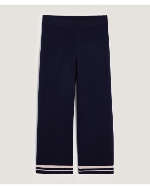 Pantalon Rania rayures inférieures bleu nuit