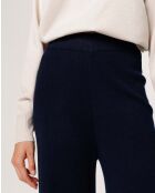 Pantalon Rania rayures inférieures bleu nuit