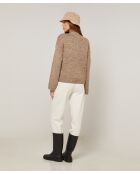 Gilet Alegria col V chiné marron