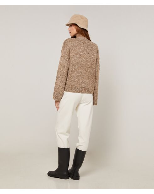 Gilet Alegria col V chiné marron