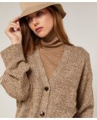 Gilet Alegria col V chiné marron