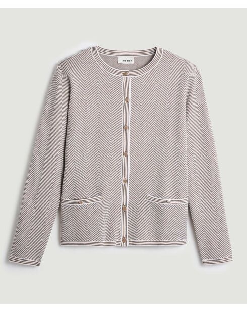 Cardigan Molly Double Face marron camel