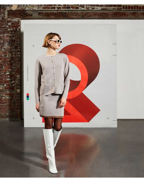 Cardigan Molly Double Face marron camel