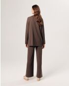 Gilet Anjelica en côtes marron havane