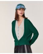 Gilet Aalya 100% Laine 2 en 1 vert anglais