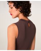 Robe Anne-Isabelle marron écorce