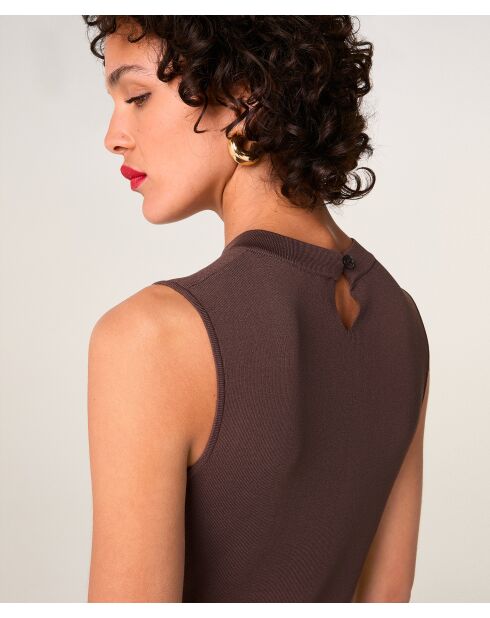 Robe Anne-Isabelle marron écorce