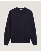 Pull Bertrand 100% laine col rond bleu nuit