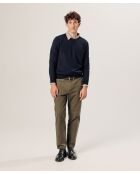 Pull Bertrand 100% laine col rond bleu nuit