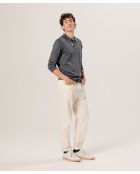 Pull Guillaume 100% laine col polo gris foncé