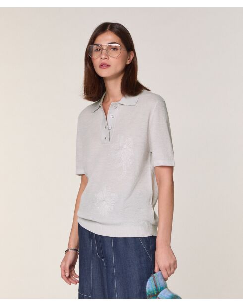 Polo Edenen 100% Laine blanc