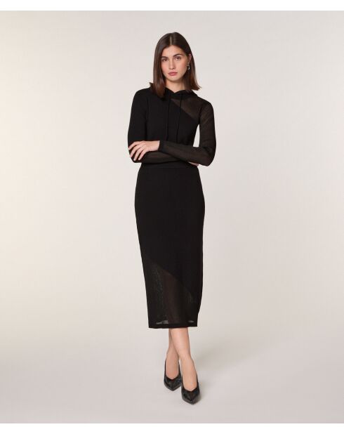 Jupe Aria en Laine mélangé noire