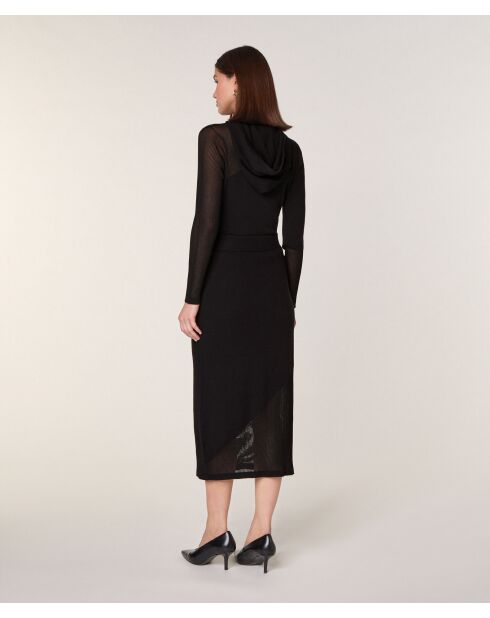 Jupe Aria en Laine mélangé noire