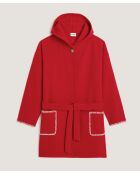 Manteau Beata 100% laine à capuche rouge