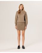 Robe Aliette ajourée 100% laine beige