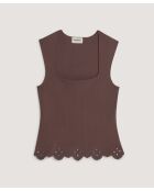 Pull Rita marron écorce