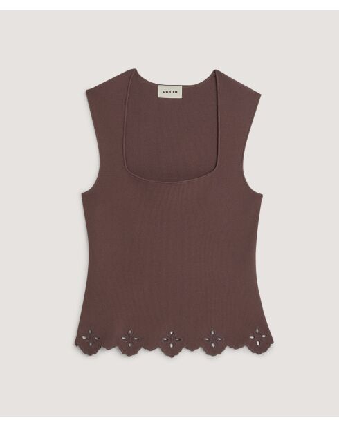 Pull Rita marron écorce