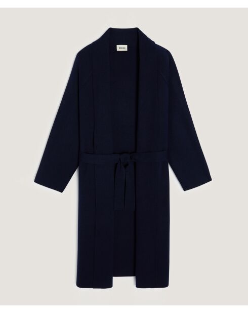 Manteau Élise long bleu nuit