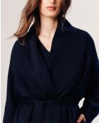 Manteau Élise long bleu nuit